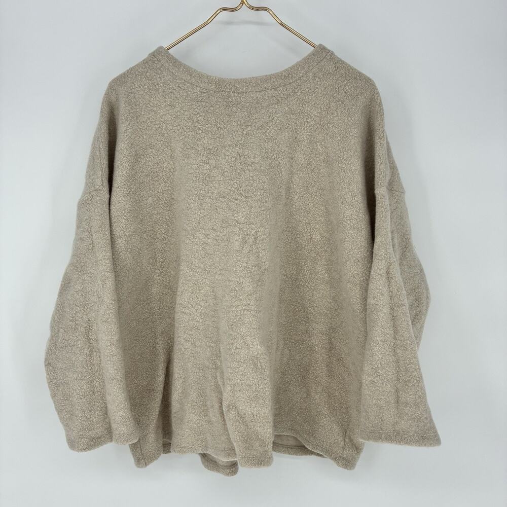 Eileen Fisher Maple Oat Crew Neck Oversized Pullover Sweater Women's Size 1X